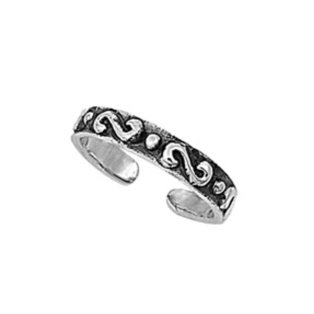 ✨ Sterling Silver Swirl Toe Ring